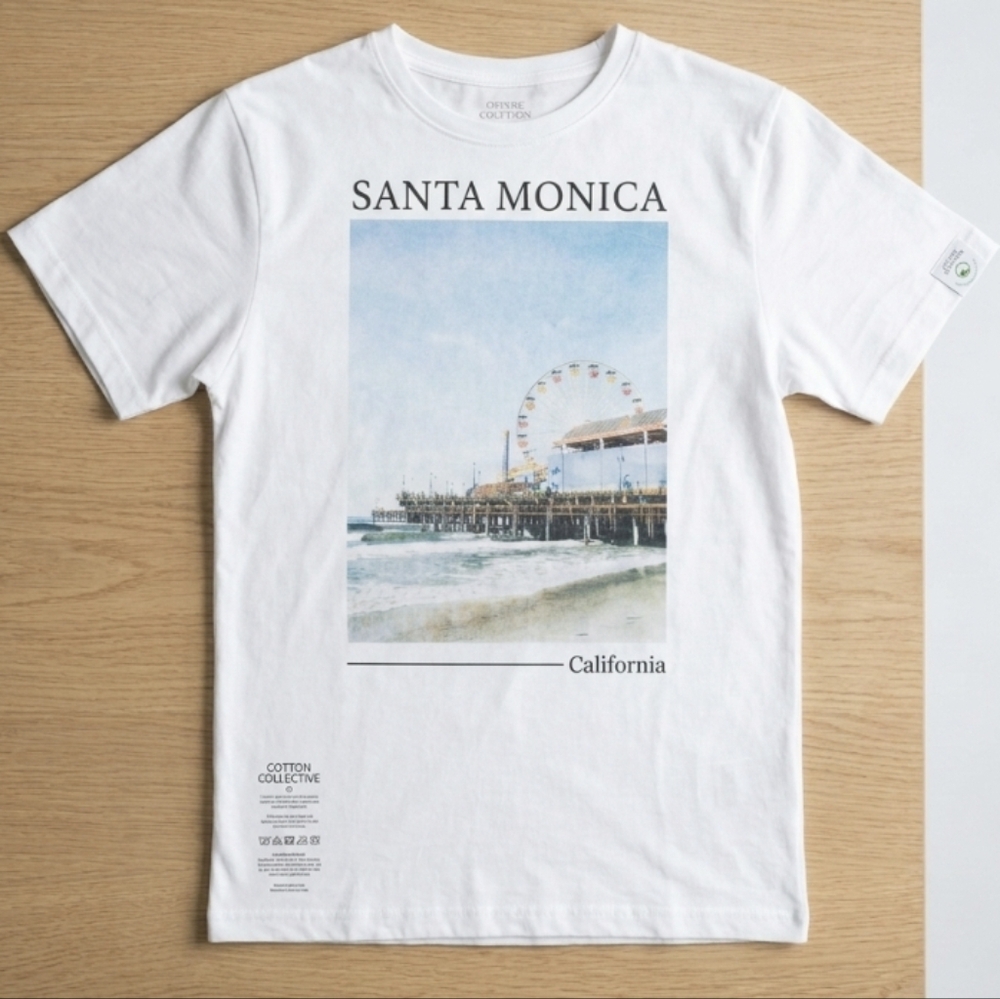 White Short-Sleeve Organic Graphic